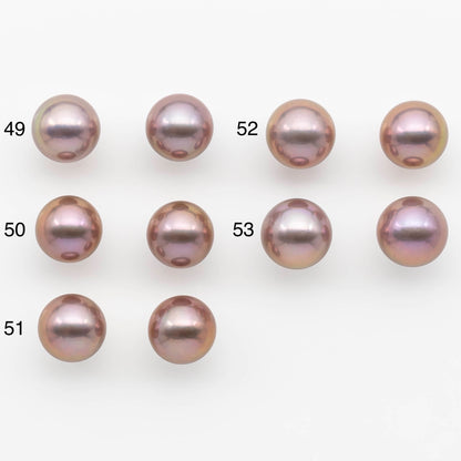 12-13mm Matching Pairs Round Edison Pearl with Natural Color and High Luster, SKU # 2480EP