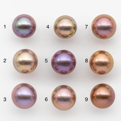 12-13mm Edison Pearl Round Natural Colors with High Luster, Undrilled, SKU # 2481EP