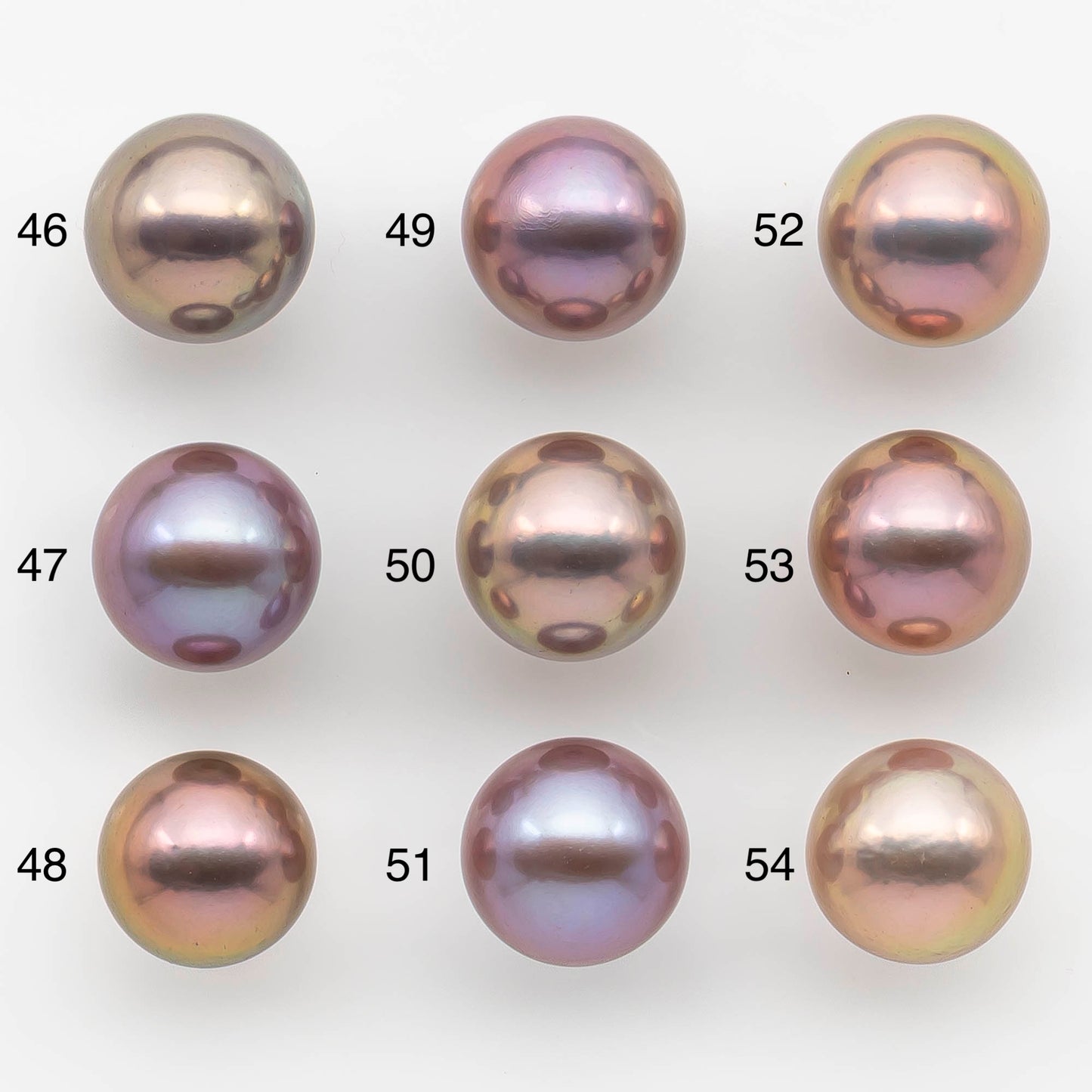 12-13mm Edison Pearl Round Natural Colors with High Luster, Undrilled, SKU # 2482EP