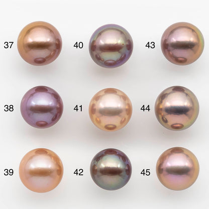 12-13mm Edison Pearl Round Natural Colors with High Luster, Undrilled, SKU # 2481EP