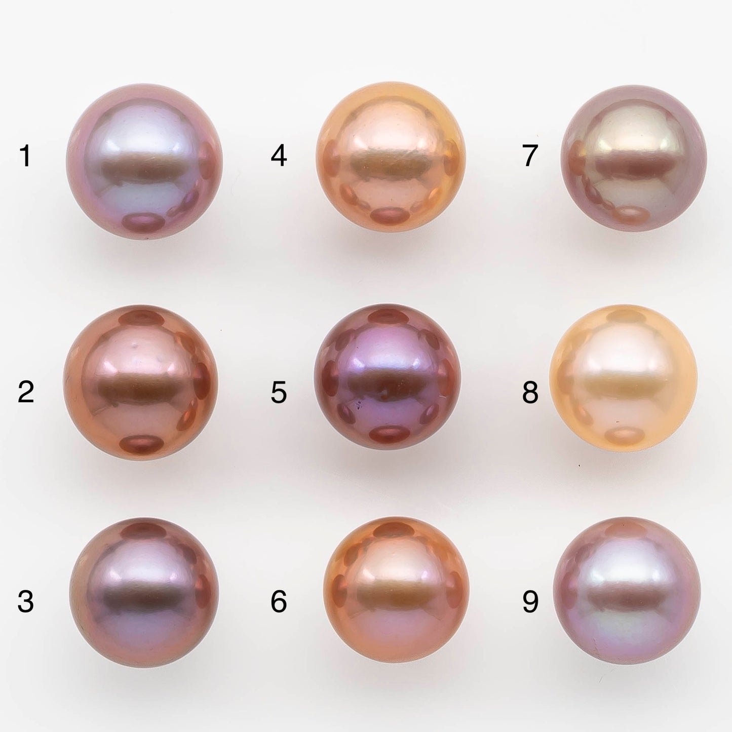 12-13mm Edison Pearl Round Natural Colors with High Luster, Undrilled, SKU # 2482EP
