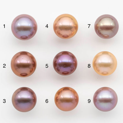 12-13mm Edison Pearl Round Natural Colors with High Luster, Undrilled, SKU # 2482EP