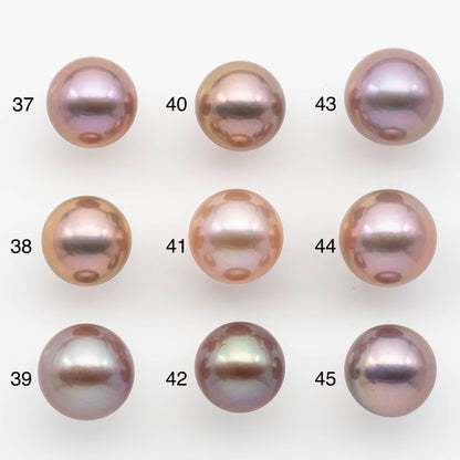 12-13mm Edison Pearl Round Natural Colors with High Luster, Undrilled, SKU # 2482EP