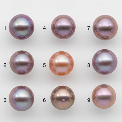 13-14mm Edison Pearl Round Natural Lavender Colors with High Luster, Undrilled, SKU # 2487EP