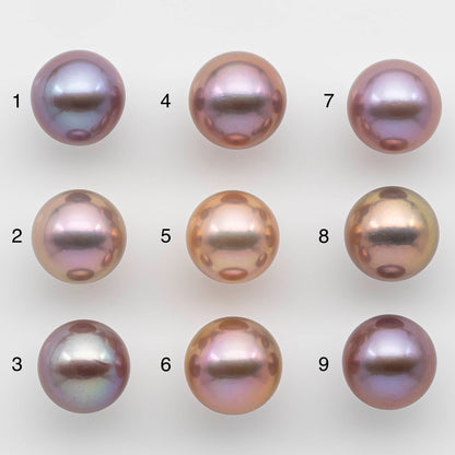 13-14mm Edison Pearl Round Natural Lavender Colors with High Luster, Undrilled, SKU # 2486EP
