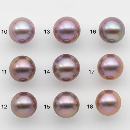 13-14mm Edison Pearl Round Natural Lavender Colors with High Luster, Undrilled, SKU # 2486EP