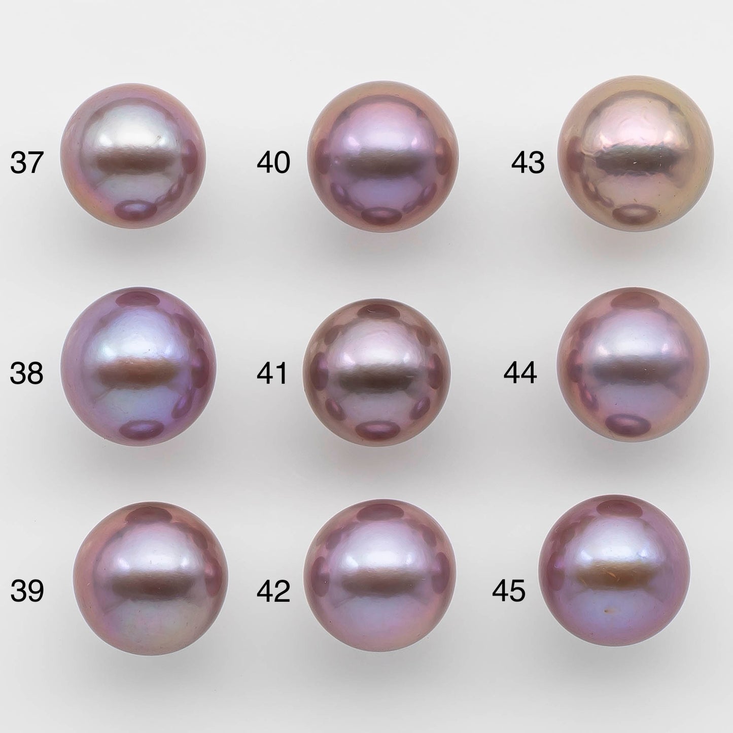 13-14mm Edison Pearl Round Natural Lavender Colors with High Luster, Undrilled, SKU # 2486EP