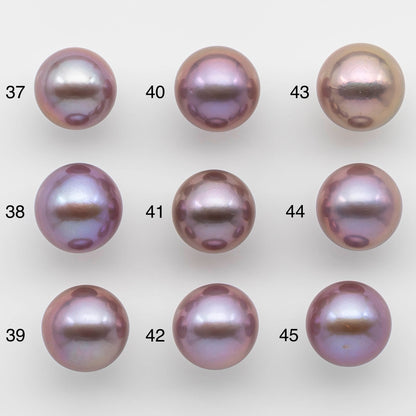 13-14mm Edison Pearl Round Natural Lavender Colors with High Luster, Undrilled, SKU # 2486EP