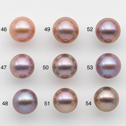 13-14mm Edison Pearl Round Natural Lavender Colors with High Luster, Undrilled, SKU # 2486EP