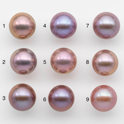 15-16mm XL Edison Pearl Round Natural Color Pink Metallic and High Luster, Undrilled, SKU # 2488EP
