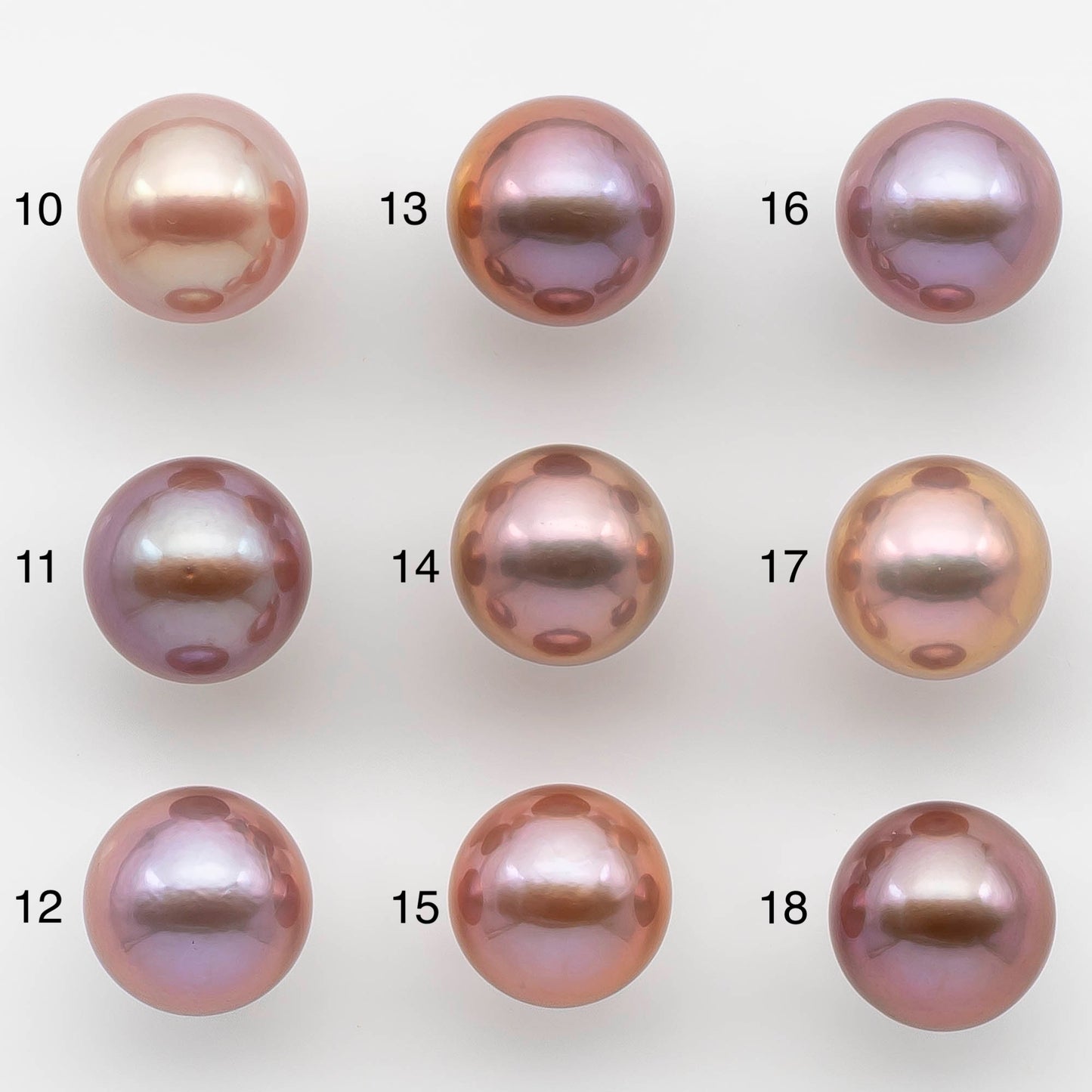12-13mm Edison Pearl Round Natural Lavender Colors with High Luster, Undrilled, SKU # 2485EP