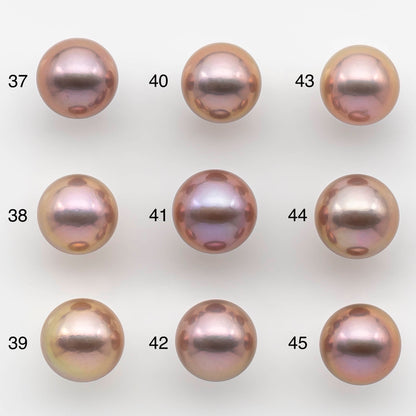 12-13mm Edison Pearl Round Natural Lavender Colors with High Luster, Undrilled, SKU # 2485EP