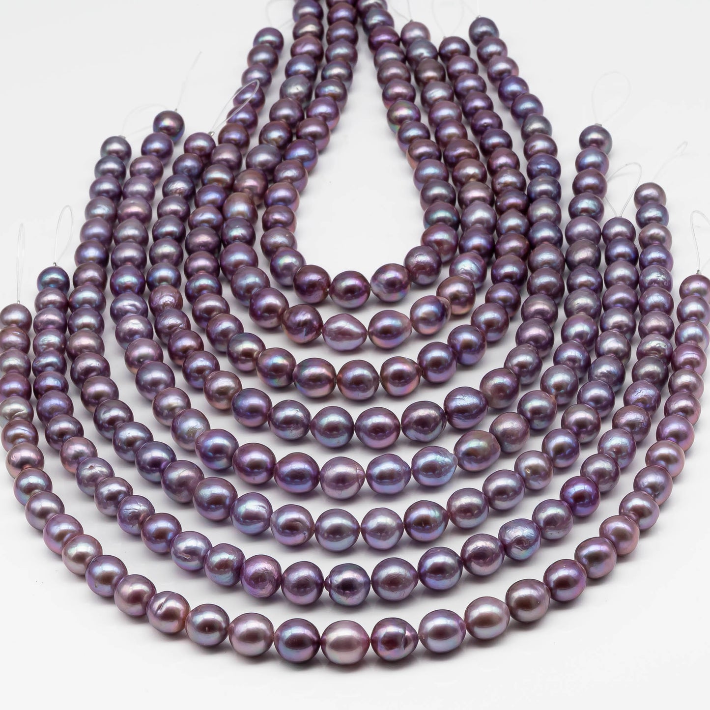 10-12mm Edison Pearl with High Luster, Natural Freshwater Pearl Bead Color, Full Strand, SKU# 2492EP