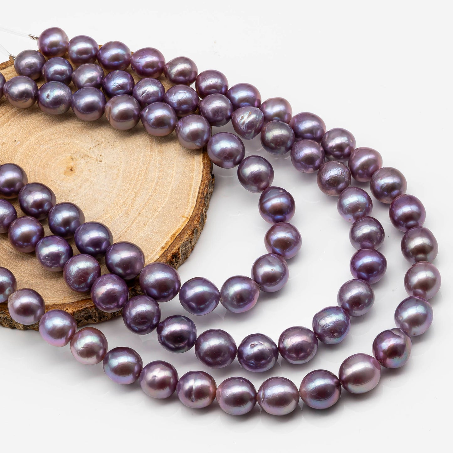 10-12mm Edison Pearl with High Luster, Natural Freshwater Pearl Bead Color, Full Strand, SKU# 2492EP