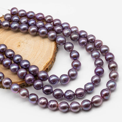 10-12mm Edison Pearl with High Luster, Natural Freshwater Pearl Bead Color, Full Strand, SKU# 2492EP