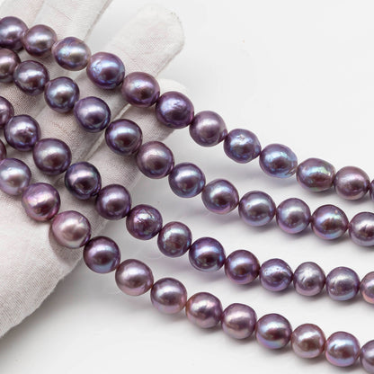 10-12mm Edison Pearl with High Luster, Natural Freshwater Pearl Bead Color, Full Strand, SKU# 2492EP