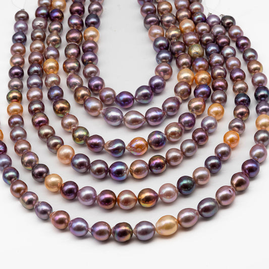 10-12mm  Edison Pearl Strand with Amazing High Luster and All Natural Colors, SKU # 2491EP
