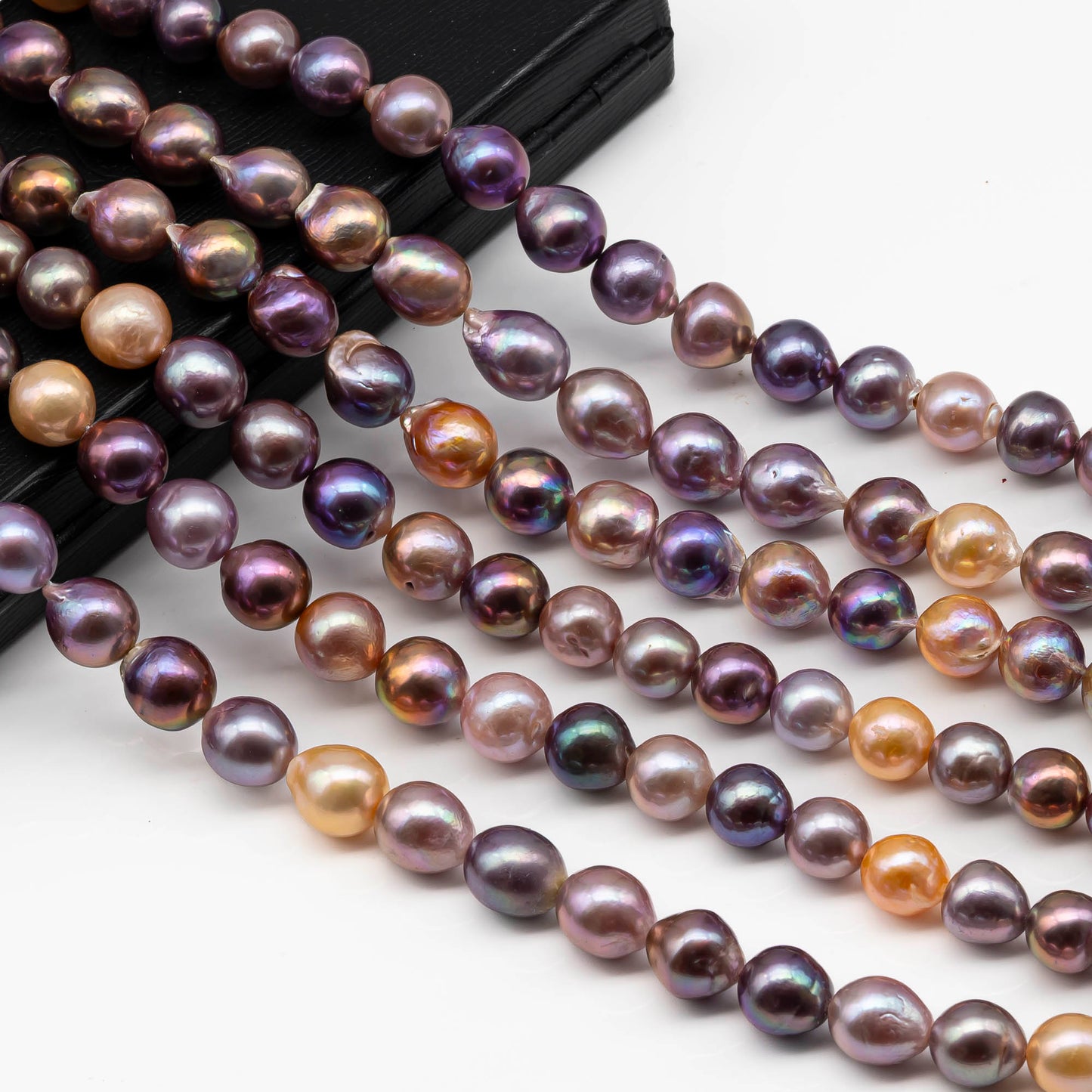 10-12mm  Edison Pearl Strand with Amazing High Luster and All Natural Colors, SKU # 2491EP
