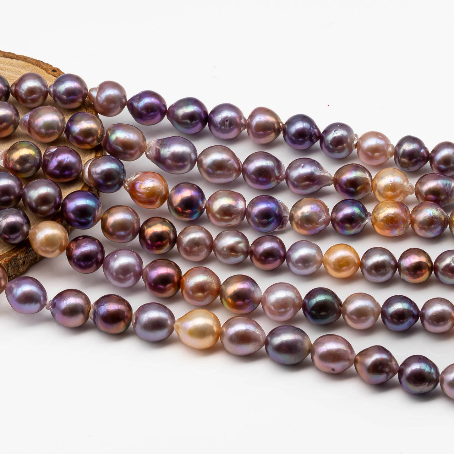 10-12mm  Edison Pearl Strand with Amazing High Luster and All Natural Colors, SKU # 2491EP