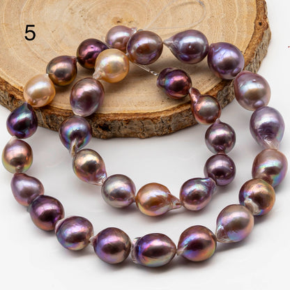 10-12mm  Edison Pearl Strand with Amazing High Luster and All Natural Colors, SKU # 2491EP