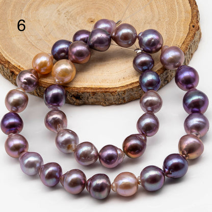 10-12mm  Edison Pearl Strand with Amazing High Luster and All Natural Colors, SKU # 2491EP