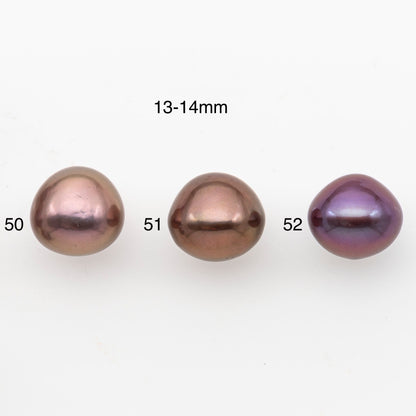 12-15mm Loose Edison Pearl, Freshwater Pearl in Natural Colors with High Luster, Single Pice for Jewelry Making, No Hole, SKU # 3209EP