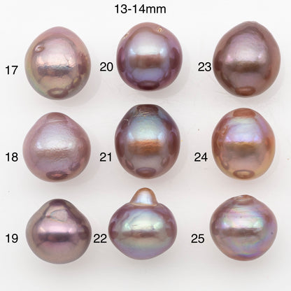 13-15mm Loose Edison Pearl, Freshwater Pearl in Natural Colors with High Luster, Single Pice for Jewelry Making, No Hole, SKU # 3217EP
