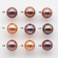 12-13mm Multi Color Edison Pearl in Single Loose Undrilled with High Luster,  All Natural Color and Round with Smooth Surface, SKU # 1769EP