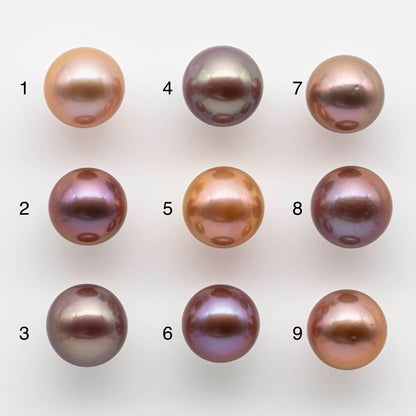 12-13mm Loose Edison Pearl in Natural Color with High Luster, Round Single Piece Undrilled for Jewelry Making, SKU # 1770EP