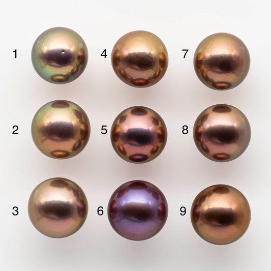 12-13 Edison Pearl Round with Amazing Lusters and All Natural Colors in Undrilled, Half Drilled, Full Drilled or Large Hole, SKU # 1775EP