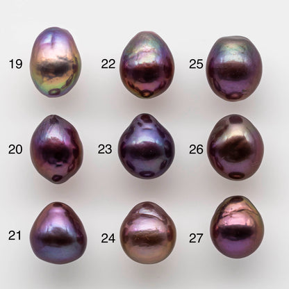 WOW 10-11mm Edison Pearl Drops with Natural Colors in Metallic Iridescent and Unbelievable Lusters, Undrilled or Large Hole, SKU # 1784EP