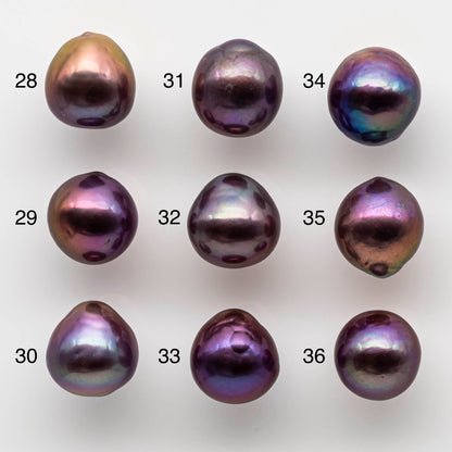 WOW 10-11mm Edison Pearl Drops with Natural Colors in Metallic Iridescent and Unbelievable Lusters, Undrilled or Large Hole, SKU # 1784EP