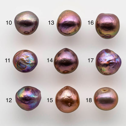 10-11mm Edison Pearl Drops or Near Round, Iridescence Colors and Amazing Lusters, Choose Undrilled or Large Hole, SKU # 1788EP