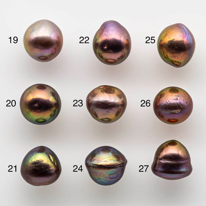 10-11mm Edison Pearl Drops or Near Round, Iridescence Colors and Amazing Lusters, Choose Undrilled or Large Hole, SKU # 1788EP