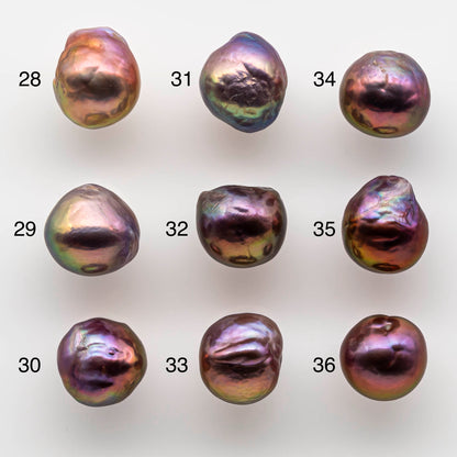 10-11mm Edison Pearl Drops or Near Round, Iridescence Colors and Amazing Lusters, Choose Undrilled or Large Hole, SKU # 1788EP