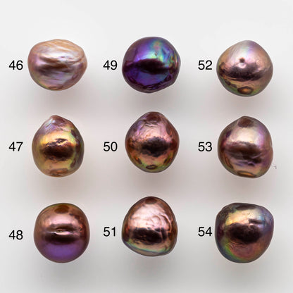 10-11mm Edison Pearl Drops or Near Round, Iridescence Colors and Amazing Lusters, Choose Undrilled or Large Hole, SKU # 1788EP