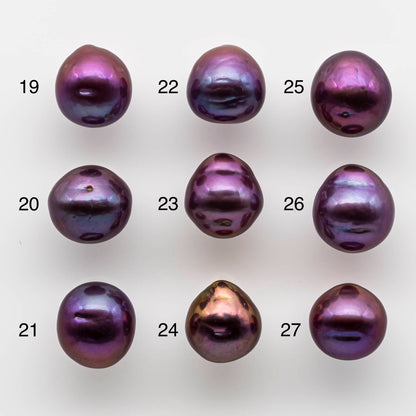 10-11mm Edison Pearl Drops in Metallic Iridescent and Beautiful Luster with Blemishes, Choose Undrilled or Large Hole, SKU # 1790EP