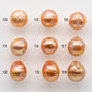 10-11mm Near Round Edison Pearls in Natural Champagne Colors with Beautiful Lusters, Choose Undrilled or Large Hole, SKU # 1794EP