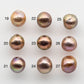 10-11mm Near Round Edison Pearls in Natural Champagne Colors with Beautiful Lusters, Choose Undrilled or Large Hole, SKU # 1794EP