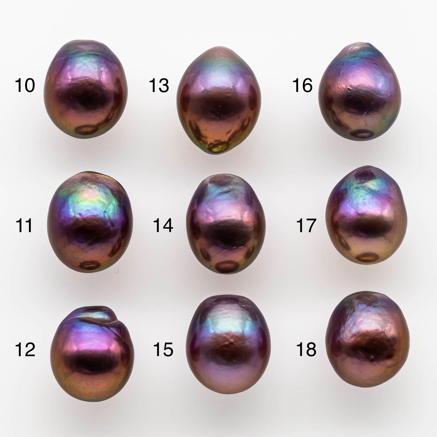 11-12mm Edison Pearl Drop with Intensive Luster and Natural Lavender Color, Undrilled, Half Drilled, Full Drilled or Large Hole, SKU# 1796EP