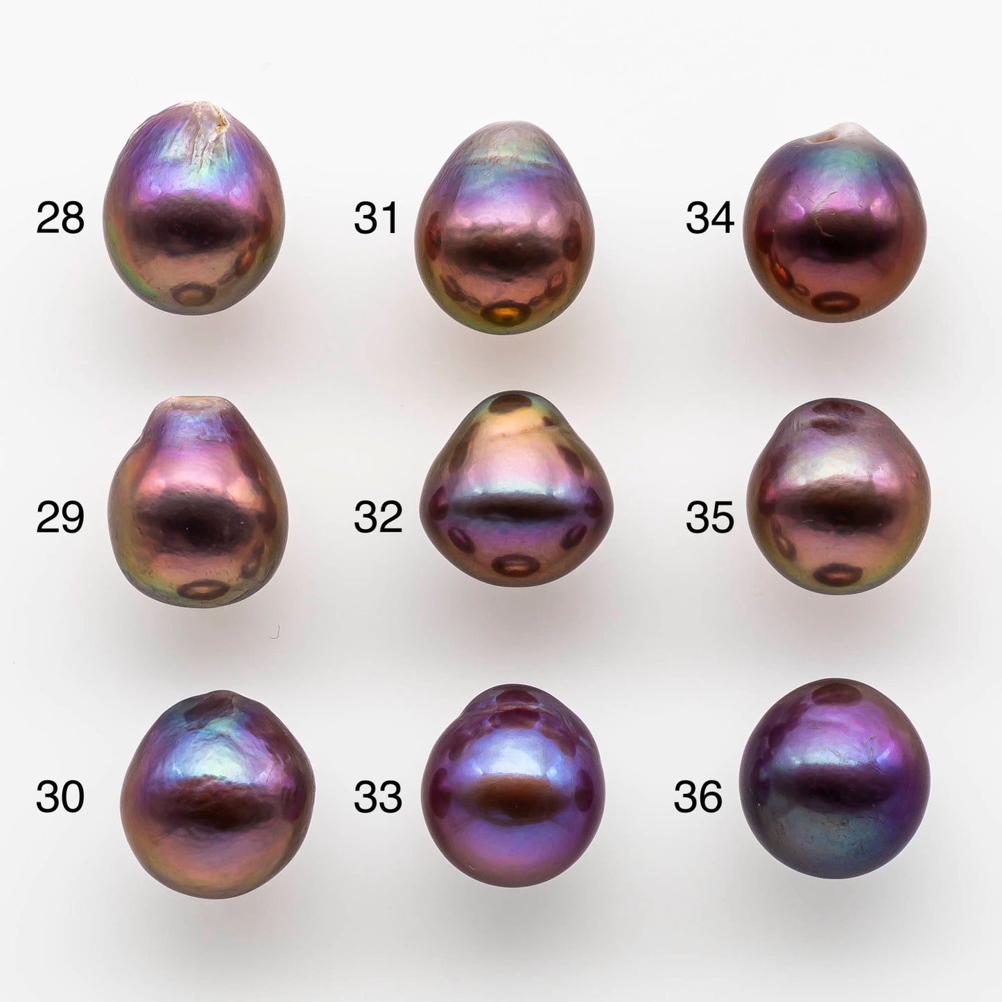 11-12mm Edison Pearl Drop with Intensive Luster and Natural Lavender Color, Undrilled, Half Drilled, Full Drilled or Large Hole, SKU# 1796EP