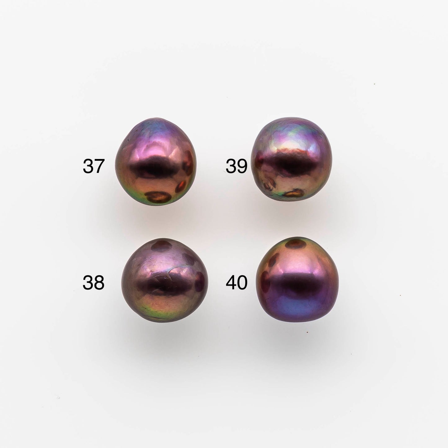 11-12mm Edison Pearl Drop with Intensive Luster and Natural Lavender Color, Undrilled, Half Drilled, Full Drilled or Large Hole, SKU# 1796EP