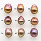 11-12mm Edison Pearl Drop in Natural Metallic Purple with Brown and Green Tones, Amazing Luster in Undrilled or Large Hole, SKU # 1798EP