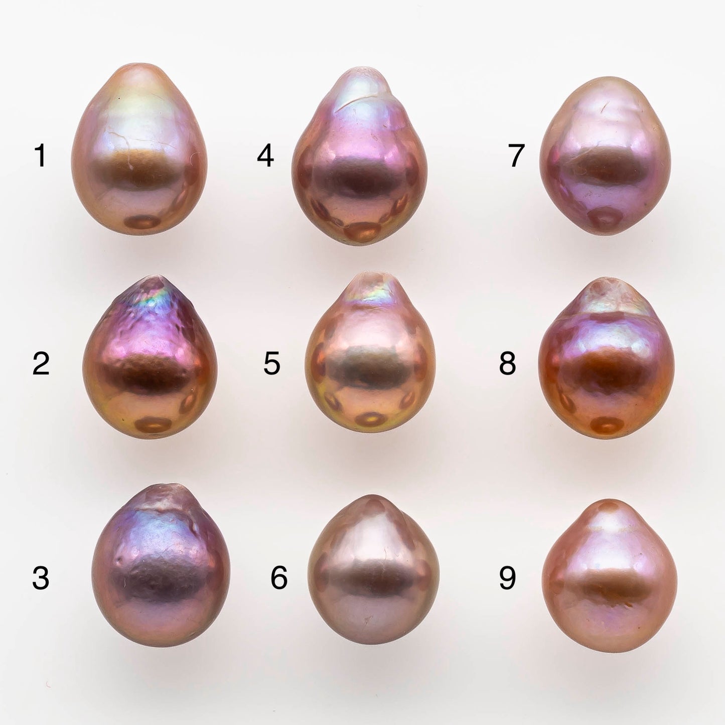 11-12mm Drop Edison Pearls in Natural Pink Colors with Beautiful Luster, Choose from Undrilled to Large Hole, SKU # 1799EP