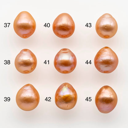 11-12mm Edison Pearl Drops in Natural Dark Champagne Colors and Amazing Lusters from Undrilled or Large Hole, SKU # 1800EP