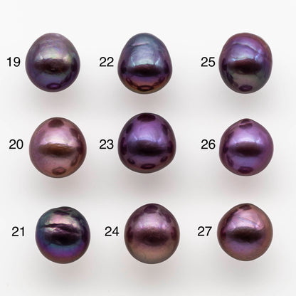 11-12mm Drop Edison Pearl in Amazing Natural Deep Purple and Beautiful Luster, Choose from Undrilled to LargeHole, SKU # 1802EP