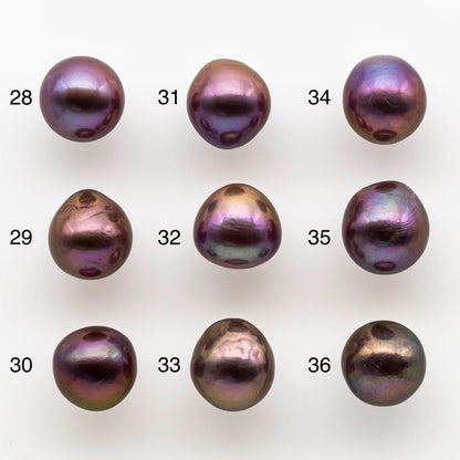 11-12mm Drop Edison Pearl in Amazing Natural Deep Purple and Beautiful Luster, Choose from Undrilled to LargeHole, SKU # 1802EP