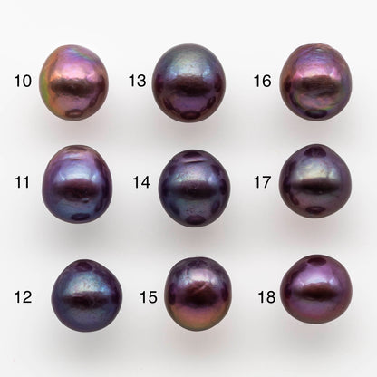 11-12mm Drop Edison Pearl in Amazing Natural Deep Purple and Beautiful Luster, Choose from Undrilled to LargeHole, SKU # 1802EP