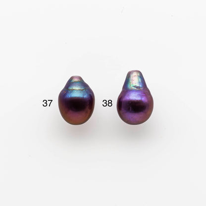 11-12mm Drop Edison Pearl in Amazing Natural Deep Purple and Beautiful Luster, Choose from Undrilled to LargeHole, SKU # 1802EP
