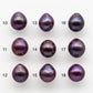 11-12mm Edison Pearl Drop All Natural Deep Purple Colors and High Lusters, Undrilled, Half Drilled, Full Drilled or Large Hole, SKU # 1805EP